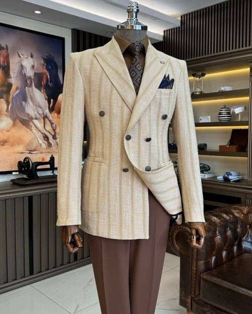 JLux Custom Cream Suit